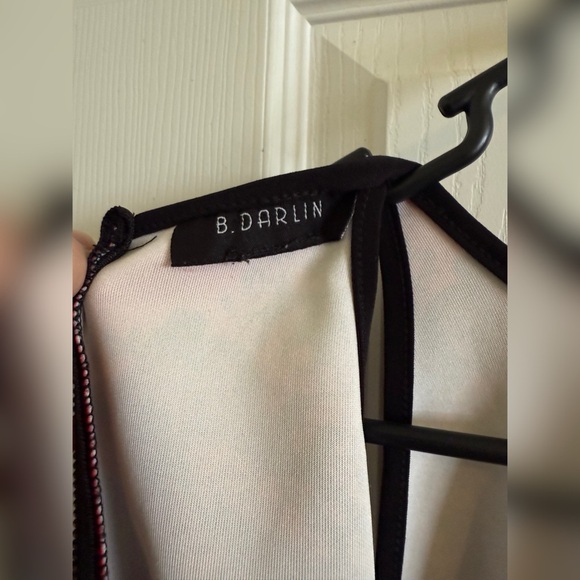 B Darlin Red and Black Halter Bodycon Mini Dress - Picture 3 of 3